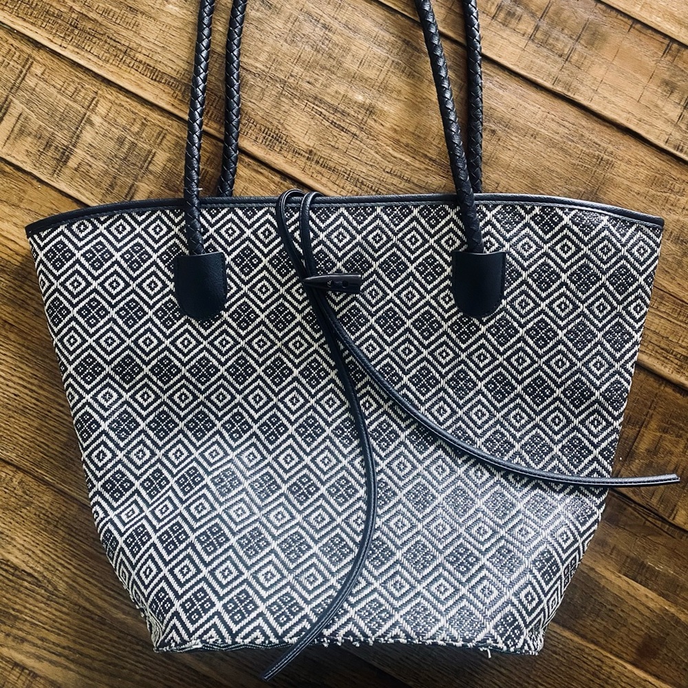 Neiman Marcus Large Woven Tote
